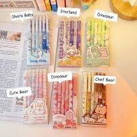 6 pcs Kawaii Cute Gel Pen Set Black 0.5 Refill Ballpoint Pen Office School Supplies Stationery