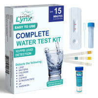 Leaping Lynx Premium At Home Drinking Water Testing Kit for Well &amp; Tap Water - Rapid, Simple, &amp; Accurate Testing for LEAD, Bacteria, Nitrate, Nitrite, Copper, Iron, Chlorine, pH, &amp; Hardness - 10 PPB LEAD DETECTION