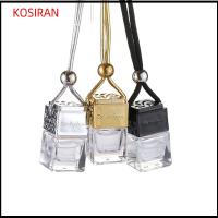 KONSIRAN 3PCS การตกแต่งบ้าน น้ำมันหอมระเหย จี้ห้อย ดิฟฟิวเซอร์ เครื่องฟอกอากาศ ขวดแก้วเปล่า ขวดน้ำหอมรถยนต์ น้ำหอม