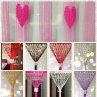 【LZ】▩  Cortinas da porta valance cortinas para a sala de estar janela linha linda decoração do coração porta tassel divisores linha cega corda