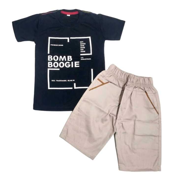 stelan-กางเกงขาสั้นเด็กแบบสั้น-เสื้อยืดเสื้อผ้าเด็กผู้ชาย-ชุดกางเกงผ้าขาสั้นเด็ก