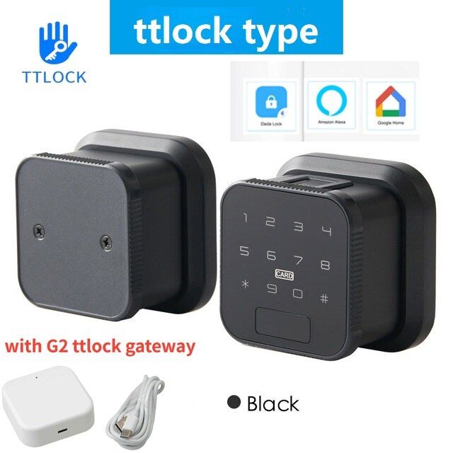 Tuya WIFI ประตูล็อคอัจฉริยะ Ttlock รหัสผ่านแอปล็อกลายนิ้วมือเข้ากันได้กับบลูทูธการ์ด IC ล็อคอิเล็กทรอนิกส์ปลดล็อคกุญแจ NFC