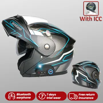 Dual visor helmet online with bluetooth