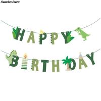 Dinosaur Birthday DIY Garland Happy Birthday Banners Roar Dino Party Decor Balloons Wild One 1st Boy Birthday Party Decorations Banners Streamers Conf