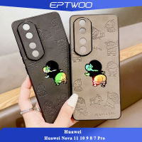 EPTWOO สําหรับ Huawei Nova 11 10 9 8 7 Pro เปลือกโทรศัพท์มือถือ น่ารัก เลเซอร์การ์ตูน ตัวละครหนังแกะ ป้องกันแรงกระแทก เปลือกหลังซิลิโคนอ่อน OBT-01