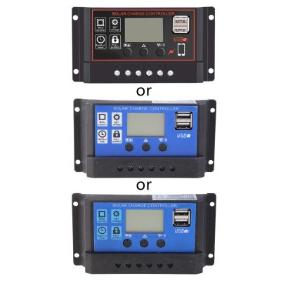 อัตโนมัติ10/20/30A แผงเซลล์แสงอาทิตย์ชาร์จควบคุม12โวลต์24โวลต์จอแสดงผล LCD Regulator จับเวลาแบบ Dual USB