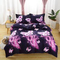 Butterfly Purple Pink 2021 New Romantic Fantasy Comforter Bedding Set Queen Twin Single Duvet Cover Set Pillowcase Home Luxury