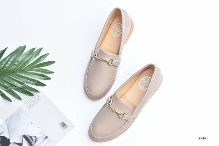 size-36-41-classic-loafer-รองเท้าโลฟเฟอร์ผู้หญิง-ทรงสวม-ส้นแบน-หนังหุ้มส้น