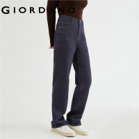 GIORDANO Women Jeans High Waist Bright Line Simple Trendy Denim Jeans Multi-Pocket Slim Fashion Casual Denim Pants 18413015