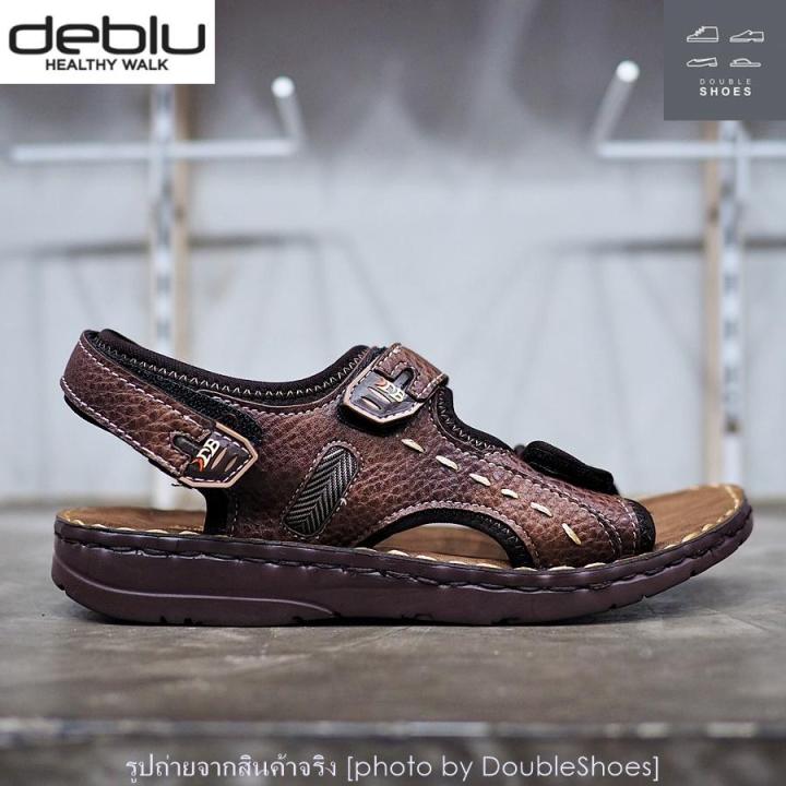deblu-รองเท้าแตะรัดส้น-รองเท้าเพื่อสุขภาพ-ผู้ชาย-รุ่นm815-สีน้ำตาล-ไซส์-39-44