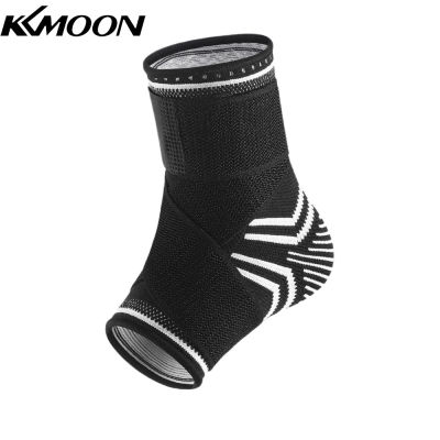 KKmoon ข้อเท้ารั้งปรับสนับสนุนสายยางยืดสำหรับบาสเกตบอลขี่จักรยานกีฬาป้องกัน