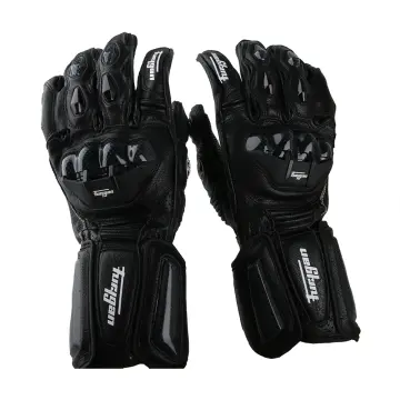 Furygan Breathable Black Leather Motorcycle Gloves
