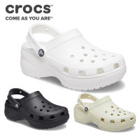 OriginalCrocs แพลตฟอร์มแบบคลาสสิกของผู้หญิงอุดตันชายหาดหนาแต่เพียงผู้เดียวกันลื่นรองเท้าแบบมีรูระบาย