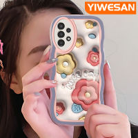 YIWESAN เคสปลอกสำหรับ Samsung กาแลคซี A04s A13 5G ลายดอกไม้น่ารัก3D A13เคสโปร่งใสเคสซิลิโคนกันกระแทก