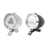 【LZ】⊙♠✠  Retro Vintage bicicleta 3LED luz frontal farol segurança aviso noite luz