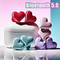 New Heartbuds Wireless Earphones Bluetooth 5.0 Earbuds Bluetooth Headset Heart Women Fashion Gaming Student Headphone Girl Gift Over The Ear Headphone