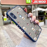 เคส JIUMOO สำหรับ Xiaomi Redmi Note 5 Note 5 Pro Note 5A ขอบสี่เหลี่ยมลายการ์ตูนกระต่ายมีน้ำค้างแข็งโปร่งใสบางเคสโทรศัพท์แบบแข็งปลอกซิลิโคนคลุมทั้งหมดกันกระแทกป้องกันเลนส์กล้อง