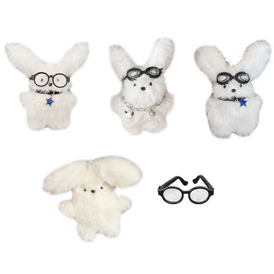 1PC Cute Plush Pilot Rabbit Doll Key Chains Ring Woman Keychain Bag Charms Toy Car Keyring Party Gift Triet Gifts for Friends
