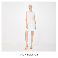 VICKTEERUT (ราคาปกติ 11,500-.) Re-Edition Sleeveless Draped Dress with Belt Detail เดรสแขนกุด จับเดรป ตกแต่งเข็มขัด