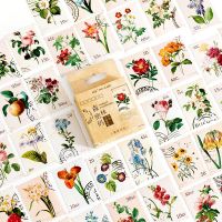 45 Pcs/pack Stamp Style Flowers Stickers Set For Journal Planner Diy Crafts Scrapbooking Embelishment Diary Stickers Labels