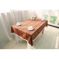 Striped Table Cloth Cover Bohemian Tablecloth Placemat Table Runner Banquet Home