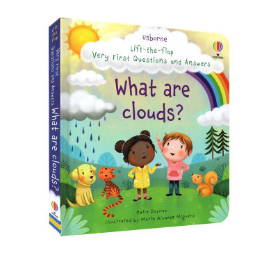 Usborne Very First Questions and Answers What are Clouds? New product you ask me answer turn over the book English original childrens Enlightenment popular science cognition cardboard book eusborne