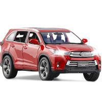 1:32 Toyota Highlander Car Model Alloy Car Die Cast Toy Car Model Pull Back Childrens Toy Collectibles Free Shipping