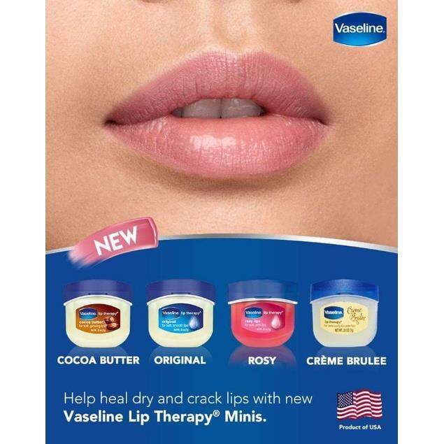 VASELINE LIP THERAPY FOR DRY LIP TREATMENT ORIGINAL ROSY LIPS 7G