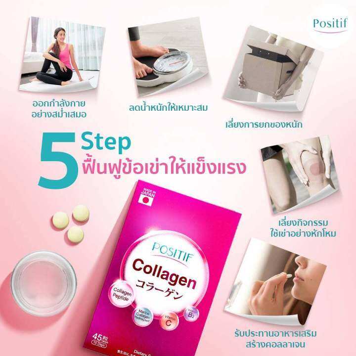 positif-collagen-คอลลาเจนเปปไทด์-ชนิดเม็ดทาน-15-วัน-โพสิทีฟ-คอลลาเจน-จากปลาทะเลน้ำลึกจากญี่ปุ่น-บำรุงผิว-และข้อเข่า