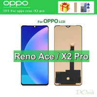 100% LCD ทดสอบแล้วสำหรับ Realme X2 Pro ดิสเพลย์ RMX1931อะไหล่ทดแทนประกอบหน้าจอดิจิตอลสัมผัสสำหรับ Oppo Reno ACE PCLM10 Lcd