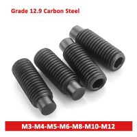 M3 M4 M5 M6 M8 M10 M12 Grade 12.9 Steel Allen Head Hex Hexagon Socket Set Screw with Dog Point Grab Grub Convex End Bolt DIN915 Nails Screws Fasteners