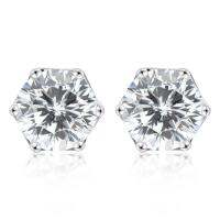 Lnngy Classic 925 Sterling Silver Earrings 0.51ct F color for Moissanite Diamond Stud Earrings for Women Earring Lady Gifts