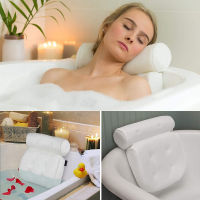 3D Soft Mesh Spa Bath Pillow Bathroom With Suction Cup Spa Bathtub Pillow Deep Spongy Cushion Relaxing Massage Pillow Tool