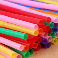 LIANGZHOU 100 pcs พลาสติกยืดหยุ่น bendy PARTY disposable drinking artistic straws Multicolor