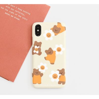 【Korean Phone Case】 Daisy Flowers 5 Types Slim Card Cute Protective shockproof Hand Made Unique Design SAMSUNG Galaxy Note 20 s21 Ultra Apple Compatible for iPhone 8 xs xr 11pro 11 12 12pro mini Korea