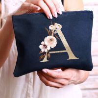 [NEW] Bridesmaid Makeup Bag Letter Print Travel Cosmetic Case Female Beauty Organizer Toiletry Storage Pouch Purse Wedding Bride Gift