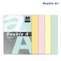 Double A กระดาษสี 80 แกรม (50 แผ่น) คละสีอ่อน Rainbow