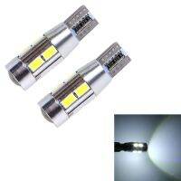 IFixedShop 2ชิ้น T10 6W ไฟสีขาว10 SMD 5630 LED Canbus ไม่ผิดพลาดโคมไฟไฟเคลียร์แลนซ์รถยนต์ DC 12V