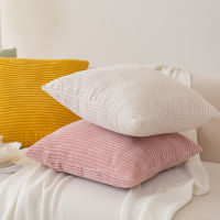 【NEW】【Penghantaran Privasi Tinggi】 Solid Color Simple Corduroy Pillow Cover Living Room Sofa Cushion Cover Model Room Decoration Throw Pillowcase Cross-Border