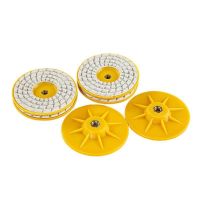 4 Inch 100mm Abrasive Buckle Lock Diamond Wet Dry Polishing Pad Flexible Disc For Stone Quartz Marble Granite Concrete Grinding