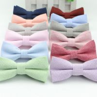 Children Pure Color Bowtie Formal Cotton Bow Tie Kid Classical Solid Bowties Colorful Butterfly Wedding Party Pet Tuxedo Ties