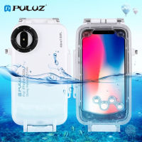 PULUZ เคสดำน้ำกันน้ำสำหรับ iPhone X/xs,เคสกันน้ำถ่ายรูปใต้น้ำขนาด40ม./130ft