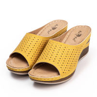 ร้อน, ร้อน★Womens Wedge Slippers Sandals Ladies Hollow Out Fish Lips Sandals