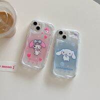 เคสมือถือไอโฟนฝาหลัง TPU นุ่มกันกระแทกลายการ์ตูน Sanrio My Melody Cinnamoroll สำหรับ iPhone 14 Pro Max Plus เคสป้องกันโทรศัพท์มือถือเต็มตัวสำหรับ iPhone 13 Pro ปกสูงสุด Iphone 12 Mini 11 XS XR 6/6S/7/8บวก Se