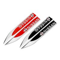 Hot New 2PCS Car Styling Metal Car Side Fender Decoration 3D Marker Sticker For Nissan March Almera Note Livina Juke X-trail zhi