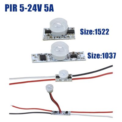 PIR Motion Sensor Switch 5V 12V 24V PIR Motion Sensor DC Movement Detector Activated Timer Automatic Switch ON OFF for LED Strip Adhesives Tape