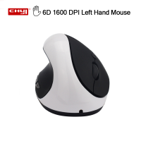 6D 1600 DPI เมาส์แนวตั้งมือซ้าย2.4GHz USB Wireless Mause Matte ERGONOMIC Wrist-Care Mice สำหรับ PC แล็ปท็อปใช้ในสำนักงาน