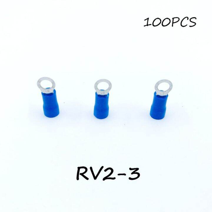 Ring Insulated Connector Terminal Block 100pcs Rv23 Blue Cable Wire