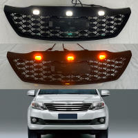 ดัดแปลงสำหรับ Toyota Fortuner Racing Grills สำหรับ Fortuner 2012 2013 2014 LED สไตล์หม้อน้ำ Grille ด้านหน้า Racing Grill Grills