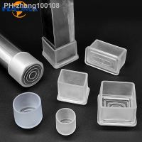 Transparent PVC Foot Pads For Table Chair Legs Cover Square Caps Floor Protector Round Pipe Plugs Furniture Home Decor Sleeve